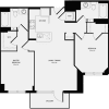 Floor plan: 2 Bedrooms B