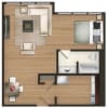 Floor plan: S3: Studio 556 SF