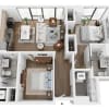 Floor plan: 2 Bedroom Junior A