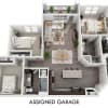 Floor plan: Pecan Lodge with Assigned Garage