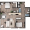 Floor plan: 2BD2f