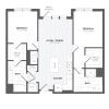 Floor plan: 2 Bed/2 Bath-B2
