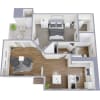 Floor plan: 1 Bed 1 Bath