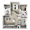 Floor plan: 1x1 B