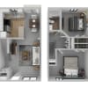 Floor plan: 2 Bedroom / 1 Bathroom Townhome