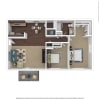 Floor plan: 2 X 1