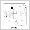 Floor plan: 2 Bed/2 Bath-2K
