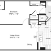 Floor plan: 1 Bedroom P