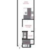 Floor plan: 1 Bed / 1 Bath (619 sf)