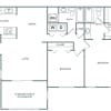 Floor plan: Two Bedroom Two Bath (1210 SF)
