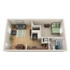 Floor plan: 1x1 A