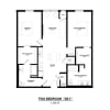 Floor plan: 2 Bed/2 Bath