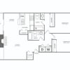Floor plan: Two Bedroom / Two Bath (984 SF) Renovated