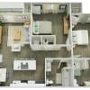 Floor plan: 2 Bedroom, 2 Bathroom