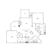 Floor plan: Two Bedroom Two and a Half Bath (1102 SF)