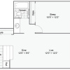 Floor plan: 1 Bed 1 Bath