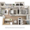 Floor plan: 2x1
