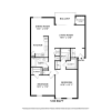 Floor plan: 2 Bedroom-Renovated