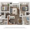 Floor plan: Two Bedroom Two Bath A - Phase 1