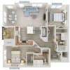 Floor plan: B2-1161