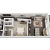 Floor plan: S-4 Deluxe Studio w/ Patio