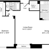 Floor plan: 1 Bedroom J