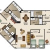 Floor plan: Four Bedroom Three Bath
