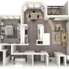 Floor plan: 1 Bedroom 1 Bath 800