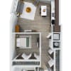 Floor plan: Fleet: 1 Bedroom Apartment