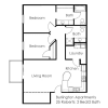 Floor plan: 2 Bed / 2 Bath: Roberts Street