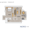 Floor plan: One Bedroom