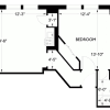 Floor plan: Deluxe one bedroom