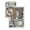 Floor plan: 1 Bedroom 1 Bath-Simply Modern