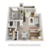 Floor plan: Buena Vista 1x1