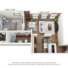 Floor plan: One Bedroom B and C