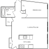 Floor plan: 1 Bedroom 1 Bath
