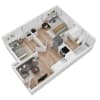 Floor plan: 2x1 - Plan E
