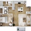 Floor plan: A4 - 1 Bedroom / 1 Bath
