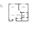 Floor plan: A7 One Bedroom Renovated