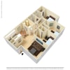 Floor plan: 3 Bed | 2 Bath