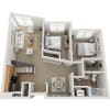 Floor plan: 2 Bed 1 Bath