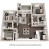Floor plan: 3 Bedrooms