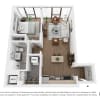 Floor plan: One Bedroom 1A