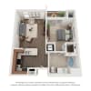 Floor plan: One Bedroom A -Phase 2
