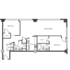 Floor plan: 2 Bed 2 Bath