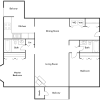 Floor plan: 2 Bedroom Deluxe
