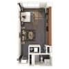 Floor plan: Studio | 404 sqft