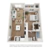 Floor plan: 1x1 - Sage (a10b)