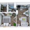 Floor plan: 1 Bed 1 Bath Renovated