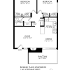 Floor plan: Two Bedrooms One Bathroom